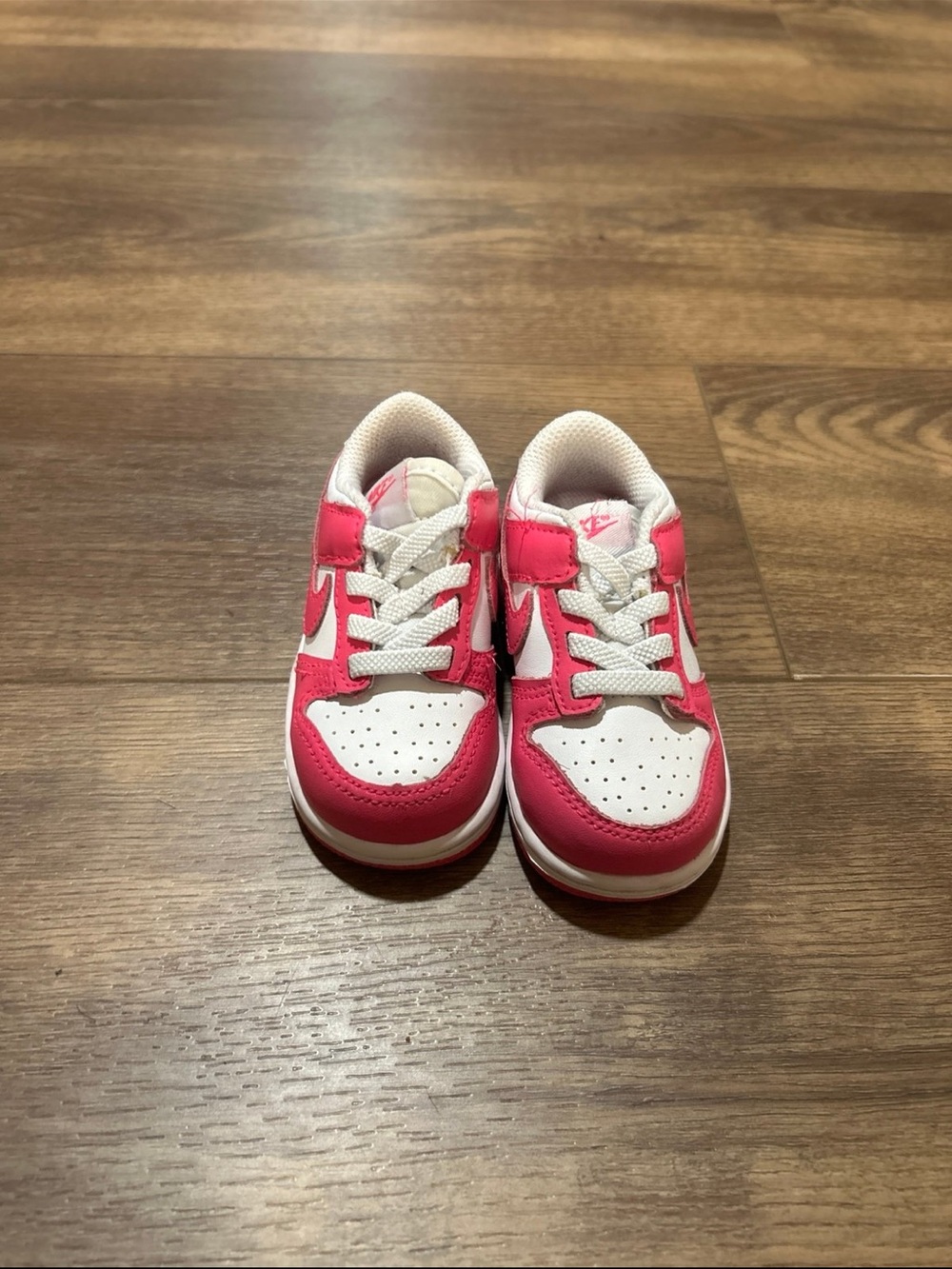 Toddler Pink and White Nike Athletic Sneakers